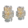 Magnificent pair of crystal wall lights by Kinkeldey, Germany, 1970s.