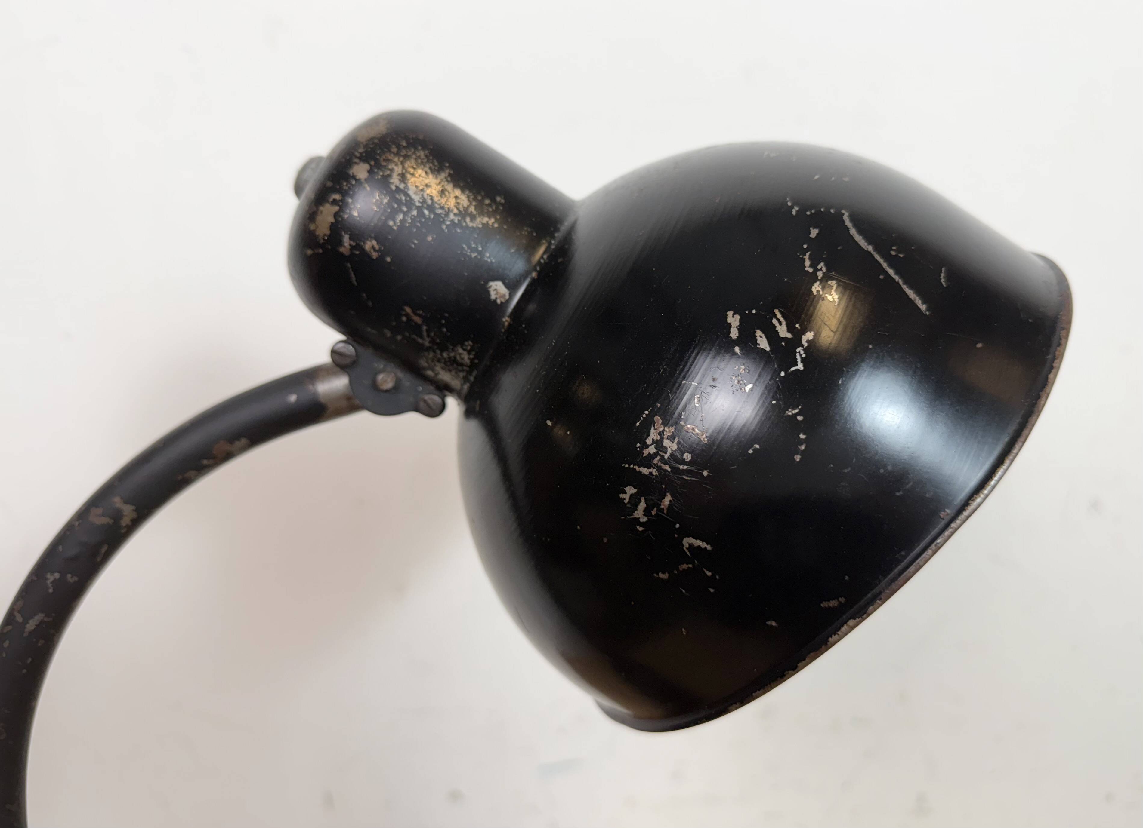 Black Industrial Bauhaus Table Lamp, 1930s