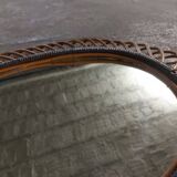 Very large rattan mirror