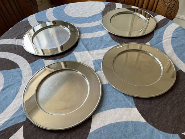 Lot de 4 sous-assiettes, plats de service, Italie Effepi 3 - design italien