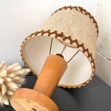 Lampe à poser en bois, années 70