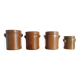 Set of 4 stoneware grease pots