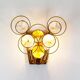 Polished brass and crystal glass wall lamp by Palwa, Germany 1960s