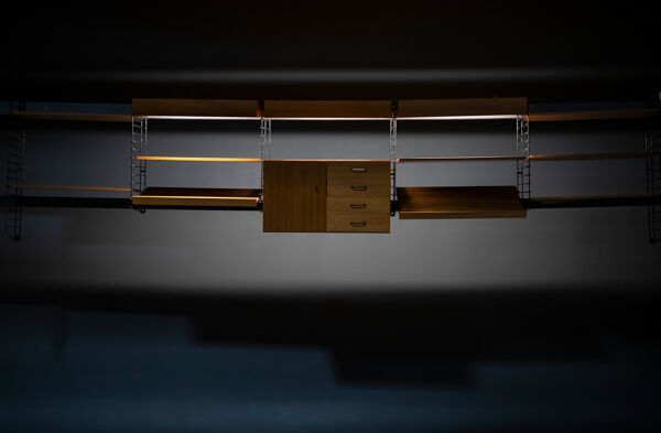 Teck Shelf System de Musterring International, années 1960, Set de 19