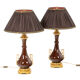 Pair of lamps in porcelain and bronze circa 1880