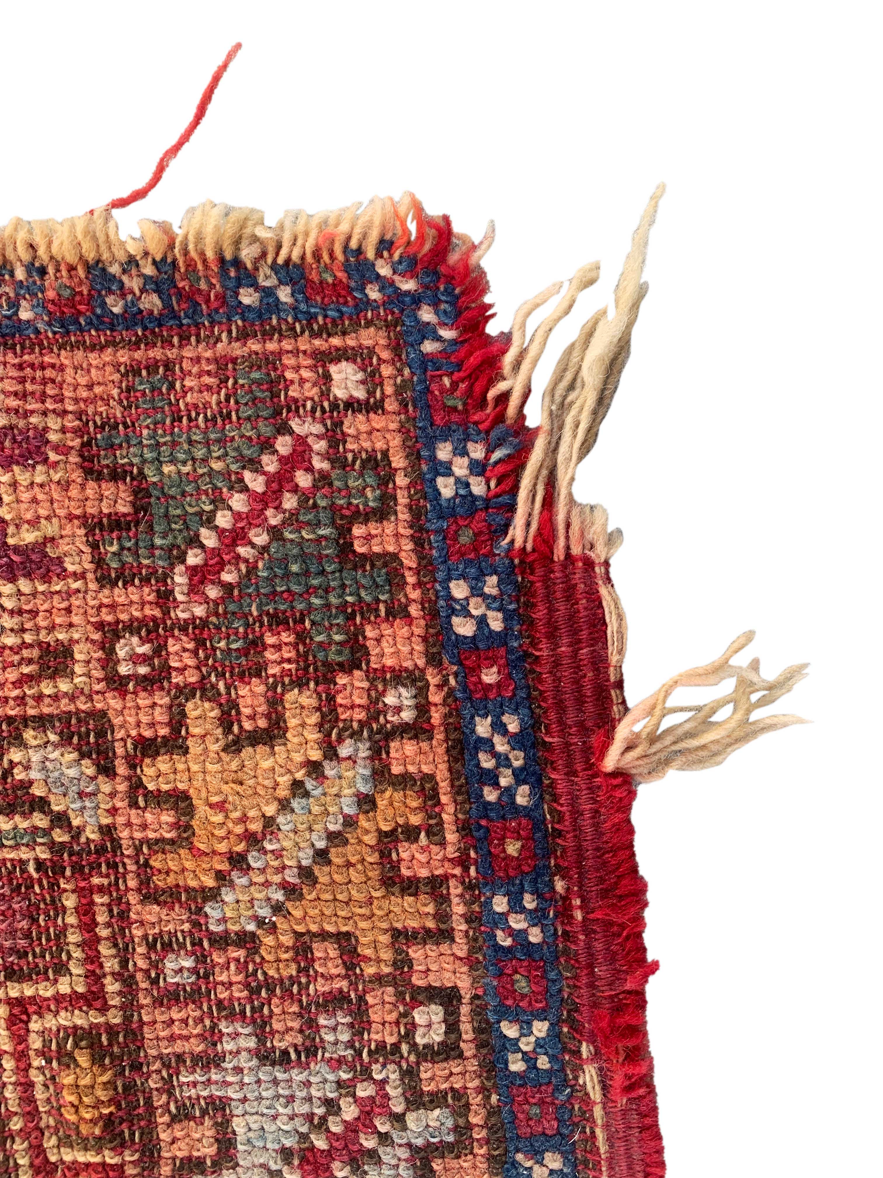 Handmade multicolored antique rug - 238cm x 175cm