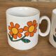 3 italian retro floral mugs