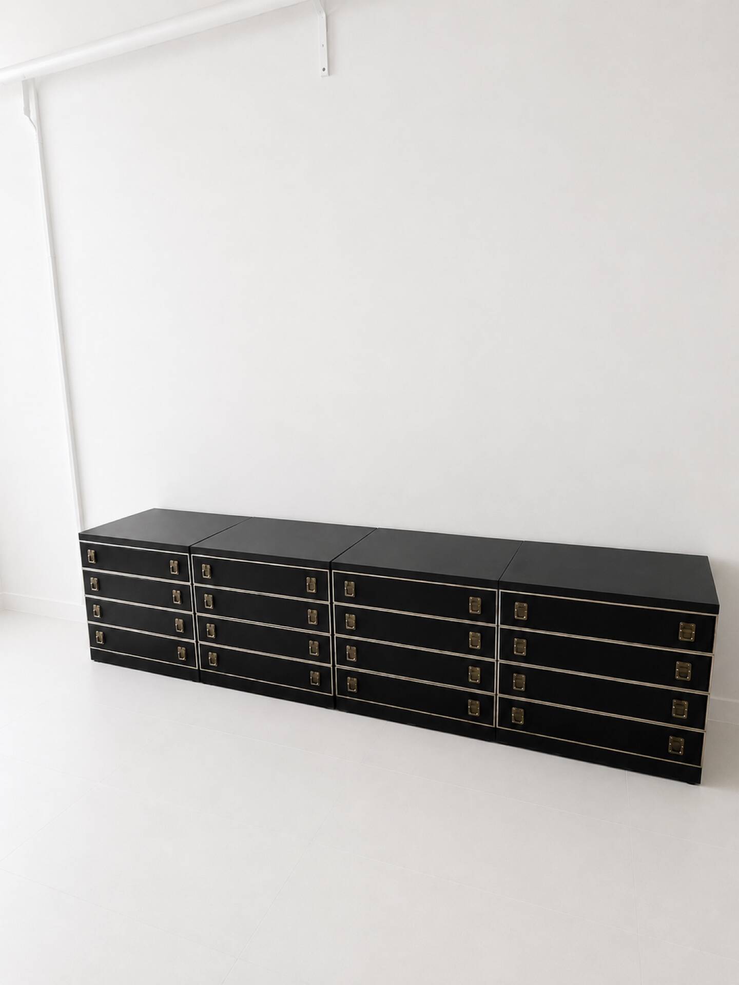 Vintage modular enfilade "Chic Architectural" - 4 modules - Black & L
