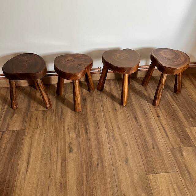 Set of 4 low stools