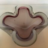 Empty pocket flower in glass paste purple