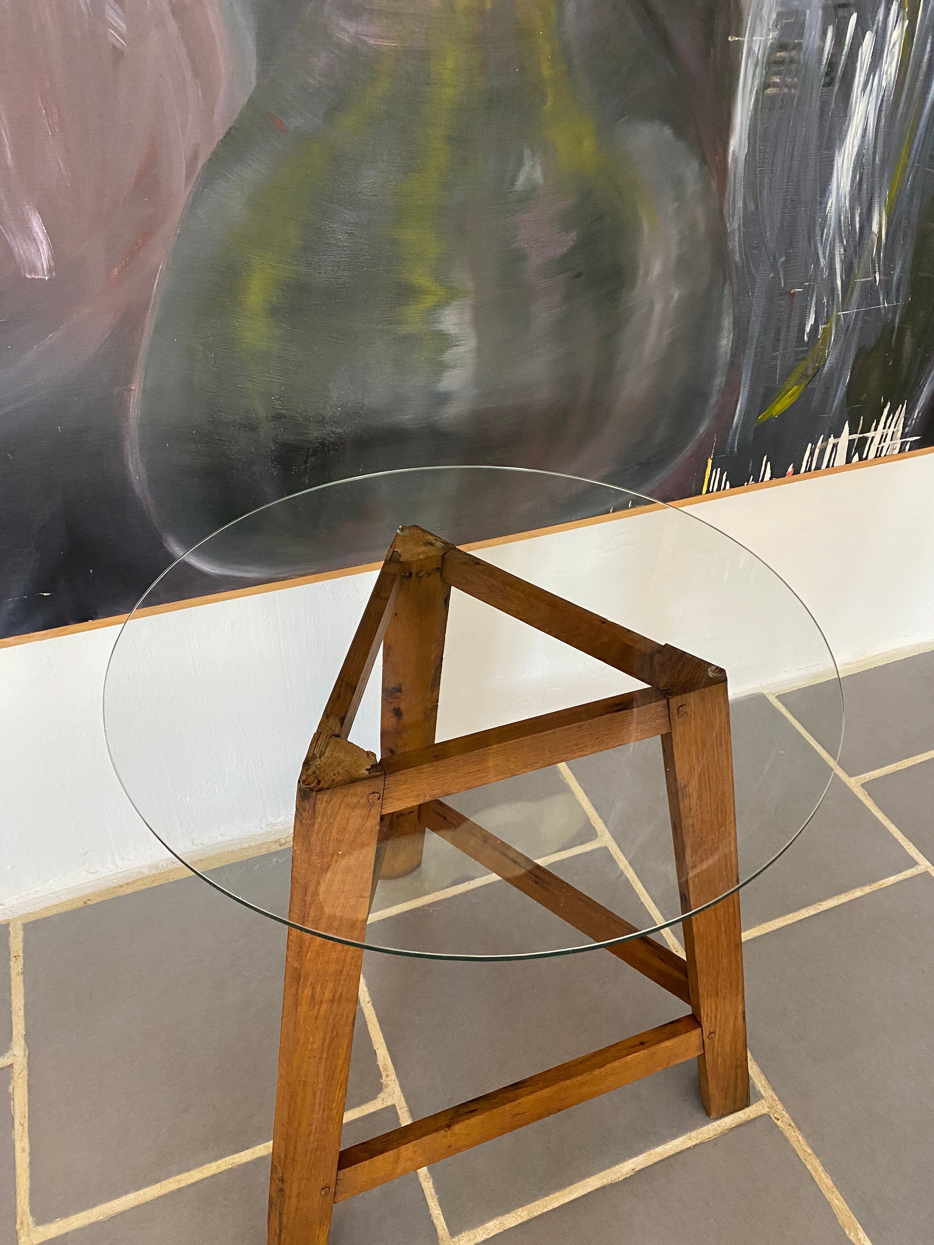 Vintage tripod wood table