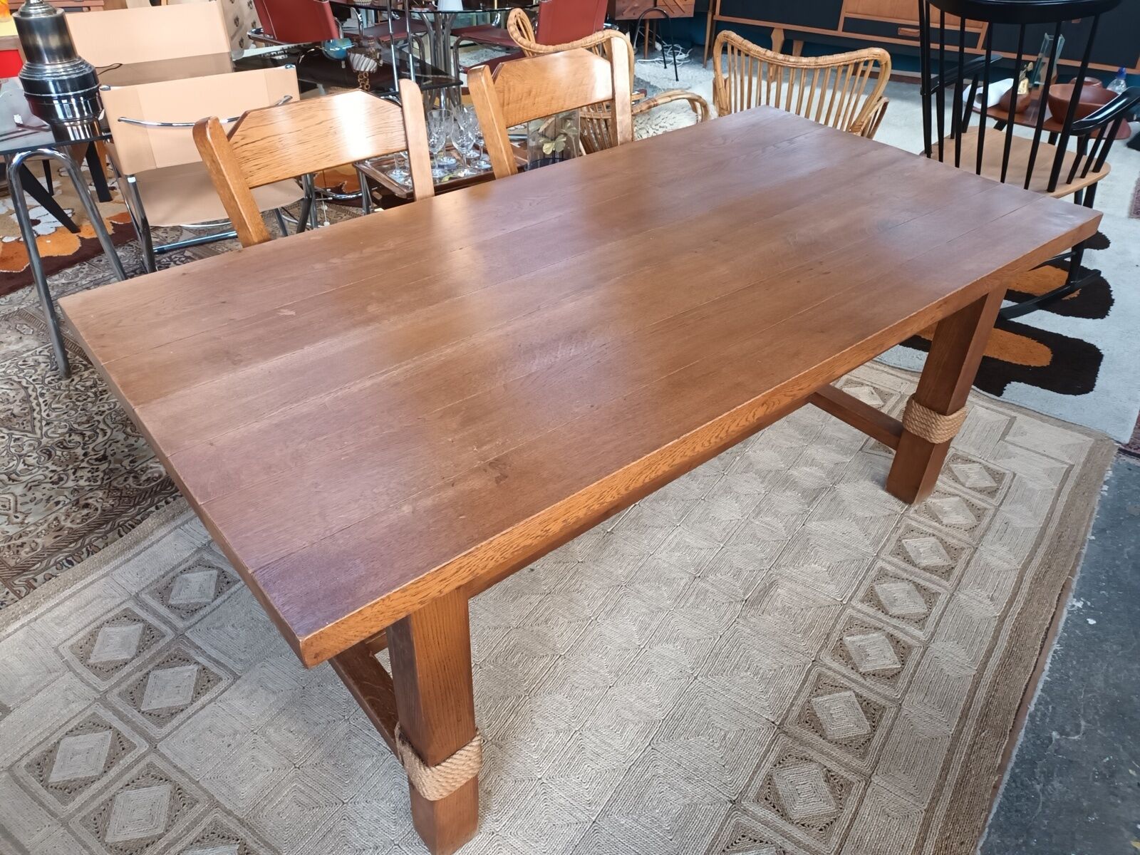 Solid oak farmhouse table