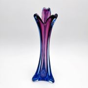 Vase Sommerso Murano violet et bleu