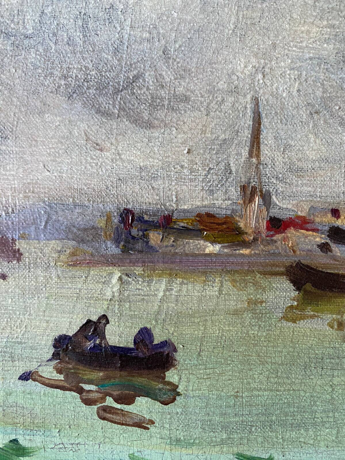 HST painting signed Georges FERRO-LA GREE (born 1941) Landscape of Loire Bréhémont?