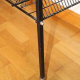 Black metal turntable table