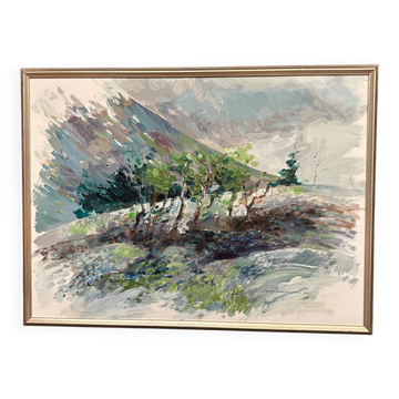 Large Swedish oil on canvas "Telemarken, Gausta" by Bengt Andersson Råssbyn
