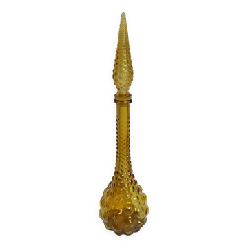 Carafe Empoli Italie Genie bottle en verre ambré