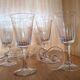 6 vintage cut glass goblets