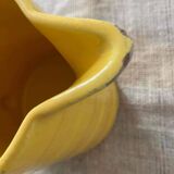 Old yellow porcelain pitcher stamped Saint Clément