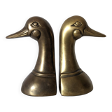 brass duck-shaped bookends
