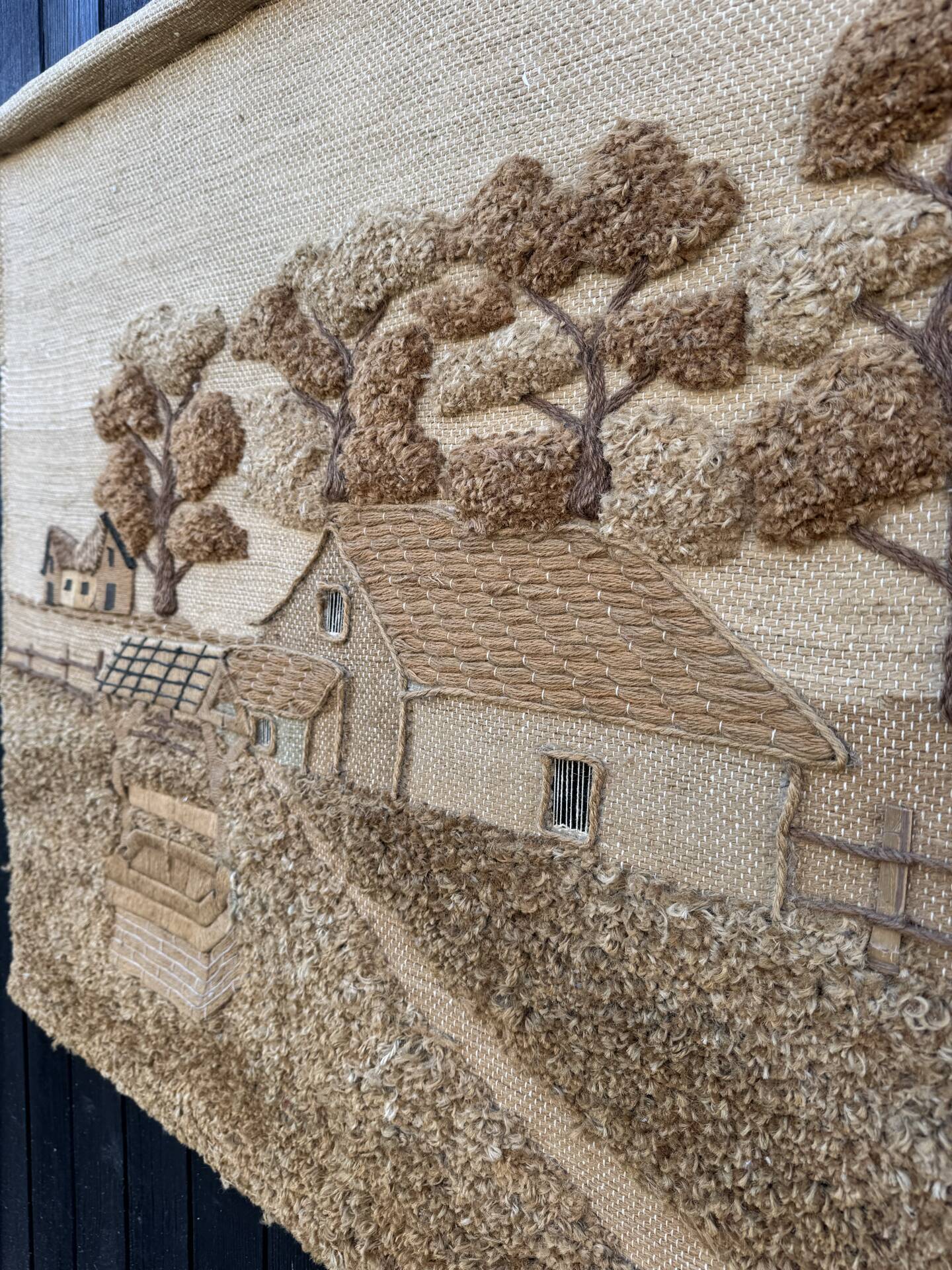 Large jute tapestry from the 70s.