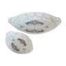 Lot de 2 bannettes ajourées ou corbeilles en porcelaine vers 1920-1930