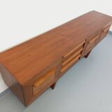 Vintage Scandinavian style sled foot sideboard in teak from the 60s