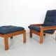 Teak armchair & ottoman by Emc Møbler Denmark mid-century modern