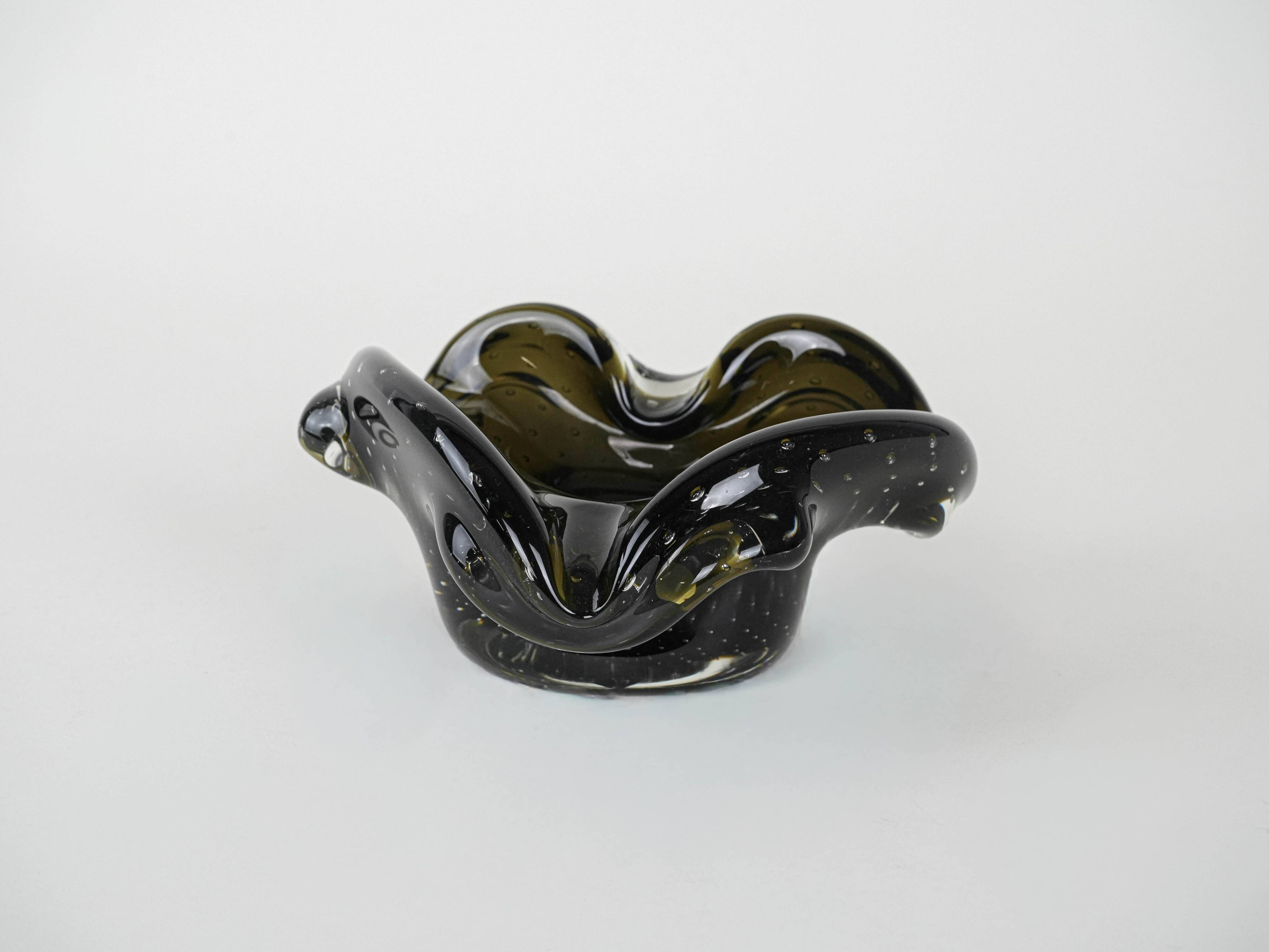 Plateau, verre de Murano, design italien, années 1960, fabriqué en Italie