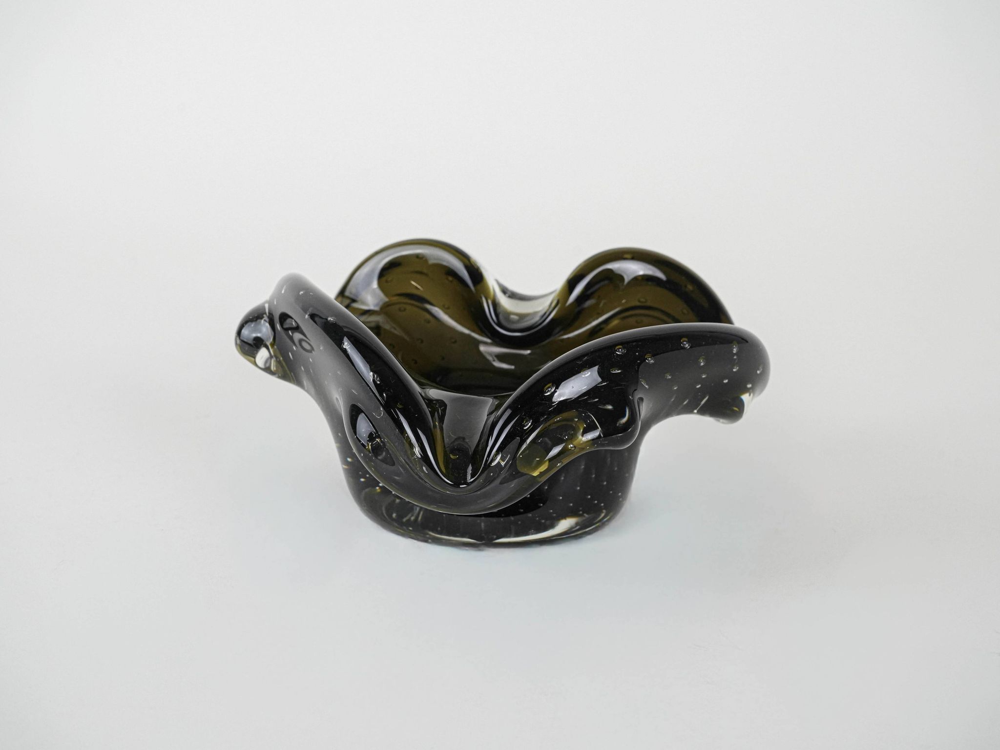 Platter, Murano glass, Italian design, 1960s, made in Italy