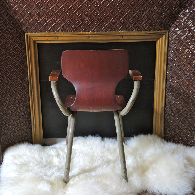 Pagholz wooden chair with armrest