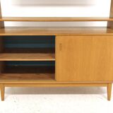 Scandinavian oak chest of drawers-bookcase, Sweden, 1960