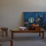 Mid-century organic Scandinavian coffee table, wabi-sabi style, made in the 1960s.