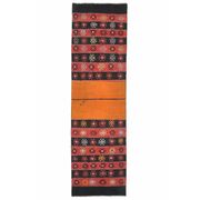 1970s Turkish Oushak Handmade Wool Cotton Red Runner Rug 65x229