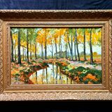 Post-Impressionist painting signed in Fauvism style - Russian School, 1924