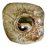 Vintage sandstone mirror from La Borne by Bruno H'dry 1960