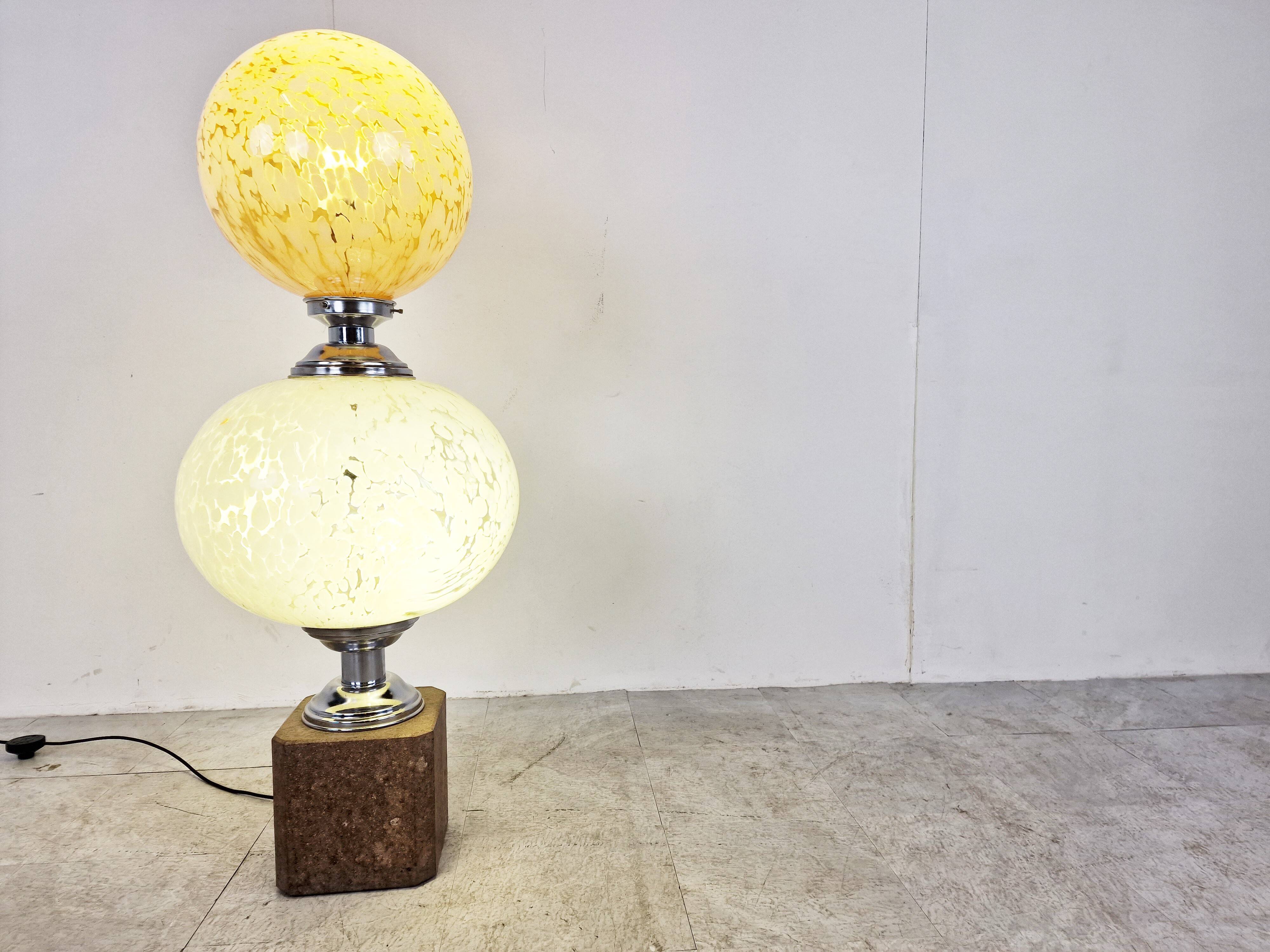 Vintage Mazzega floor lamp with marble, 1960s