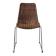 Chaise en rotin, osier et métal chromé