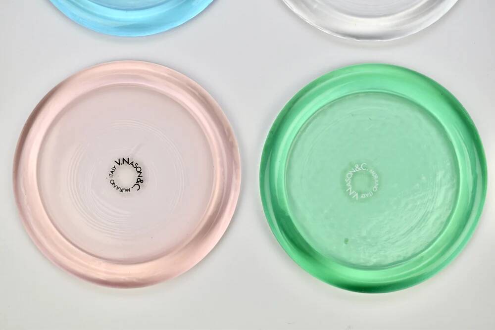Vintage Murano Glass Coasters by V. Nason & C.