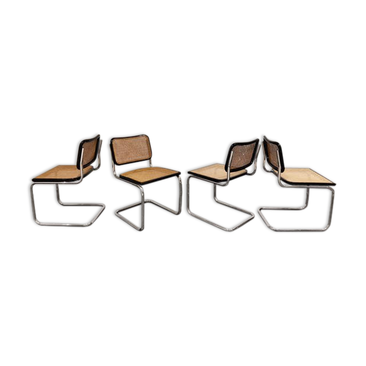 Lot de 4 chaises Cesca par Marcel Breuer années 1970