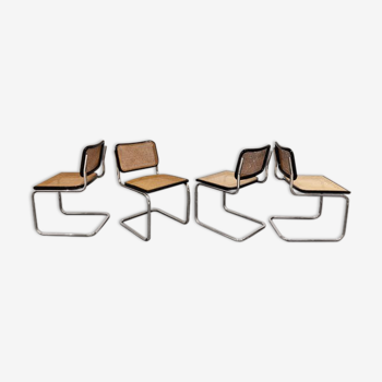 Lot de 4 chaises Cesca par Marcel Breuer années 1970