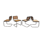 Lot of 4 Chairs Cesca by Marcel Breuer 1970s