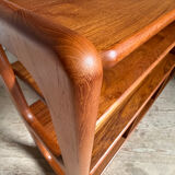 Vintage Scandinavian library in solid teak