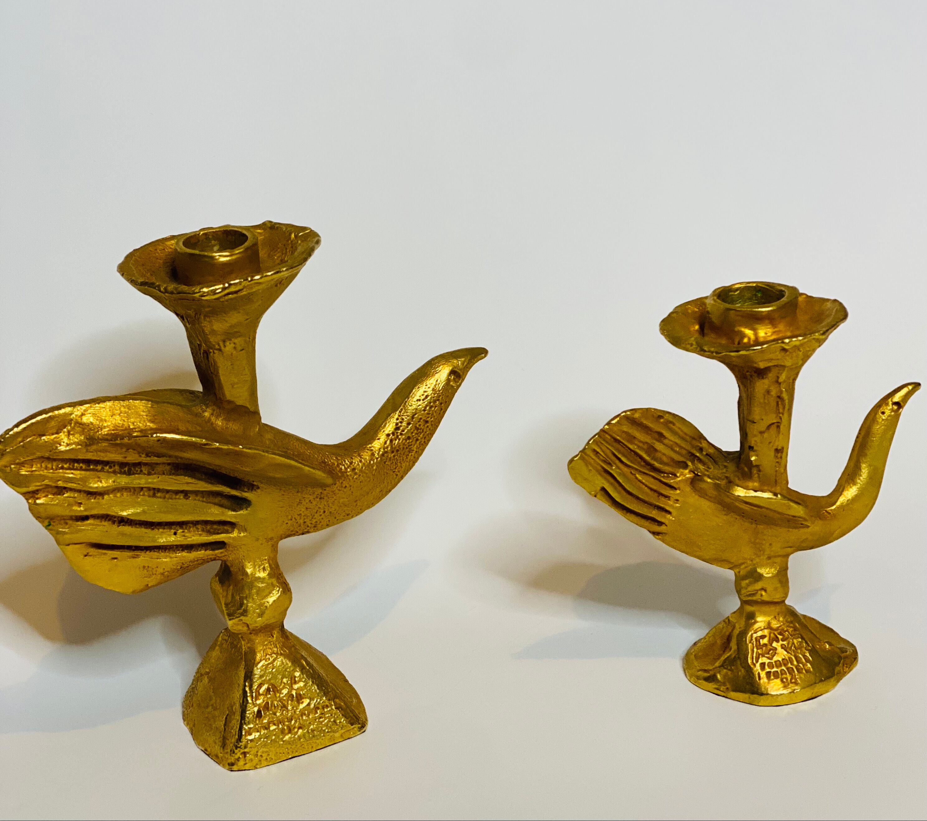 Set of candle holders representing birdsby Pierre Casenove