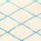 Tapis berbere beni ouarain ecru with losanges turquoise 290 x 200cm