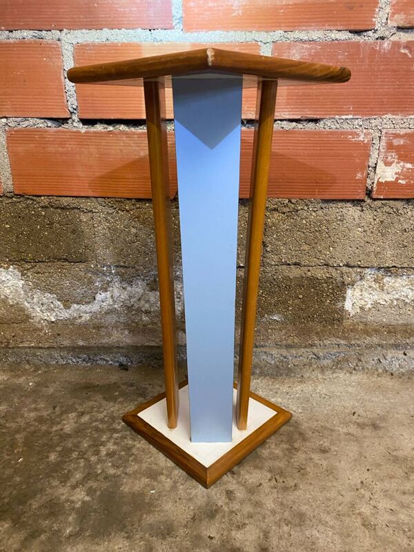 Sellette Ancienne Bois Design Réversible Vintage #D460