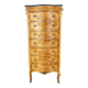 Commode Meuble De Rangement Louis XV En Loupe De Thuya Et Marbre, époque XI