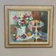 Original Swedish Oil on Canvas – "Flowers and Fruit by Ellis Wallin"