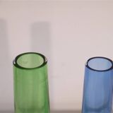 Pair of Scandinavian glass vases from Bergdala 1970
