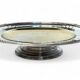 Art Deco silver-plated metal tray on pedestal, circa 1930